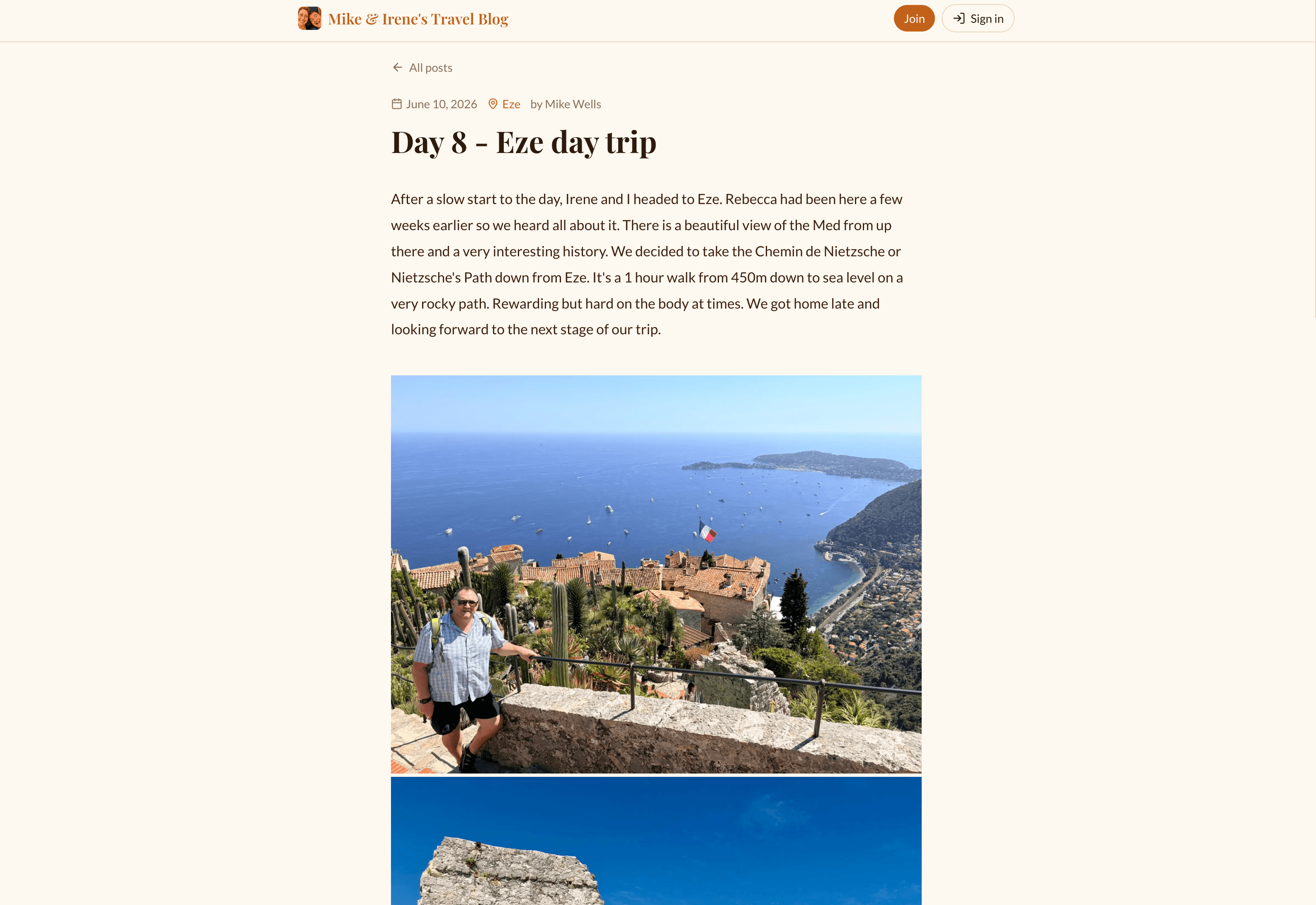 Published post with photo gallery